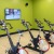 Stationary bikes in a fitness room