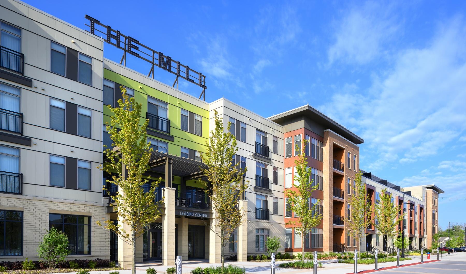 a row of buildings